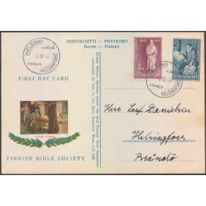1948 Ensipäivä kortti L. 356-357 Mikael Agricola