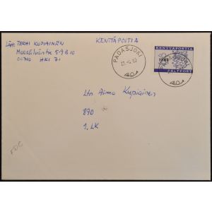 1983 Kenttäpostimerkki kirjeellä lähes loisto