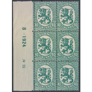 1924 (L. 101) 40 penniä nrokuusilo 92. L. 270€