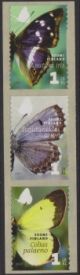 Finland, L.1849-51 ** Butterflies, strip of 3 