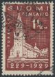1929 Turku 1½ mk W4 HARVINAINEN LEIMATTU!!