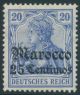 German post in Morocco Mi 37 *