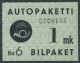 1949 Autopaketti 1 markka L.1 **