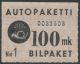 1949 Autopaketti 100 markkaa L.5 **
