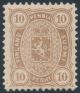10 penniä 1882 (L. 18 LBa) harmaanruskea **