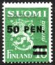 1931 (L. 170 II) 50 / 40 penniä ** vihreä tyyppi II